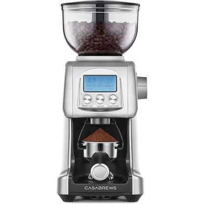 Moulin à café électrique CASABREWS Tornado à meules coniques argentées - Non disponible