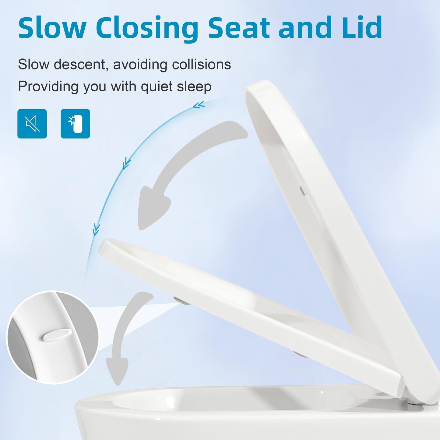 WC monobloc compact CB HOME 61 cm (24 po), double chasse d'eau, modèle moderne à siphon, avec abattant à fermeture ralentie et hauteur confort de 42 cm (16,5 po).