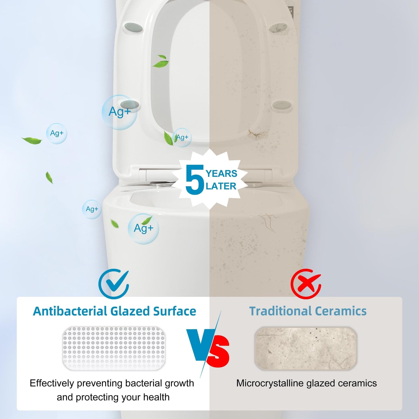 WC monobloc compact CB HOME 61 cm (24 po), double chasse d'eau, modèle moderne à siphon, avec abattant à fermeture ralentie et hauteur confort de 42 cm (16,5 po).