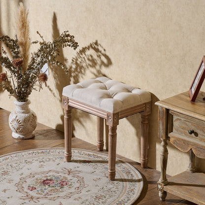 Tabouret de coiffeuse et repose-pieds rembourrés style vintage français CO-Z