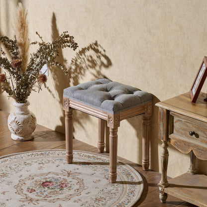 Tabouret de coiffeuse et repose-pieds rembourrés style vintage français CO-Z