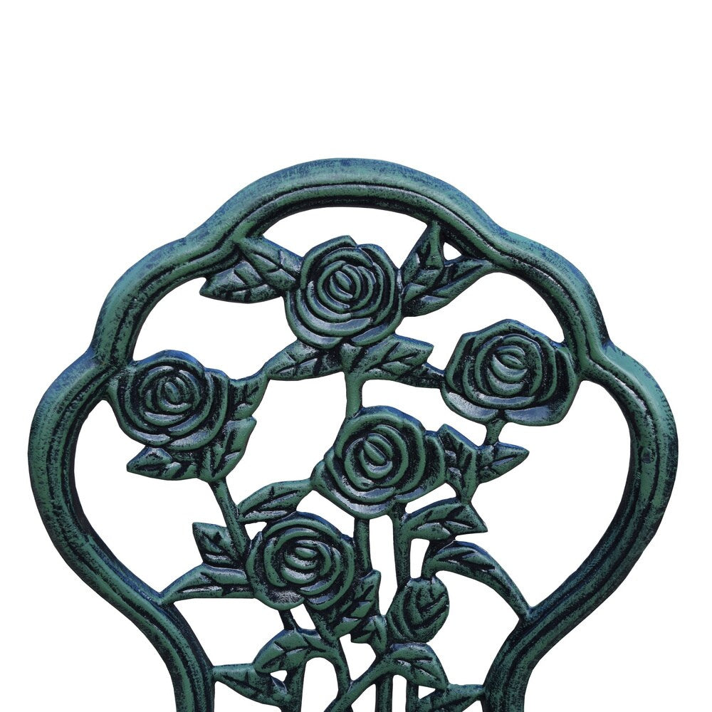 Ensemble bistro 3 pièces Camellia en aluminium moulé vert Verdi avec table et 2 chaises