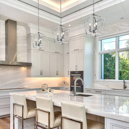 Suspension style lanterne à bougie pour escalier ou îlot de cuisine, lustre cage ouverte - Non applicable