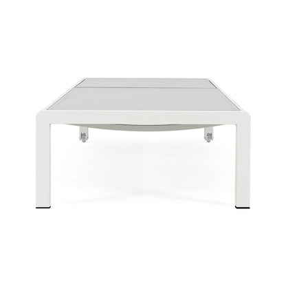 Chaises longues d'extérieur en aluminium Cape Coral (lot de 2) par Christopher Knight Home - 77,56 cm (P) x 25,20 cm (L) x 11,80 cm (H)