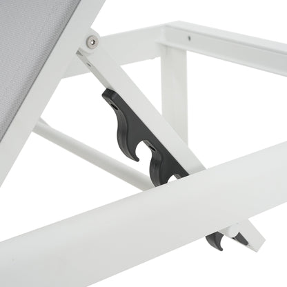 Chaises longues d'extérieur en aluminium Cape Coral (lot de 2) par Christopher Knight Home - 77,56 cm (P) x 25,20 cm (L) x 11,80 cm (H)