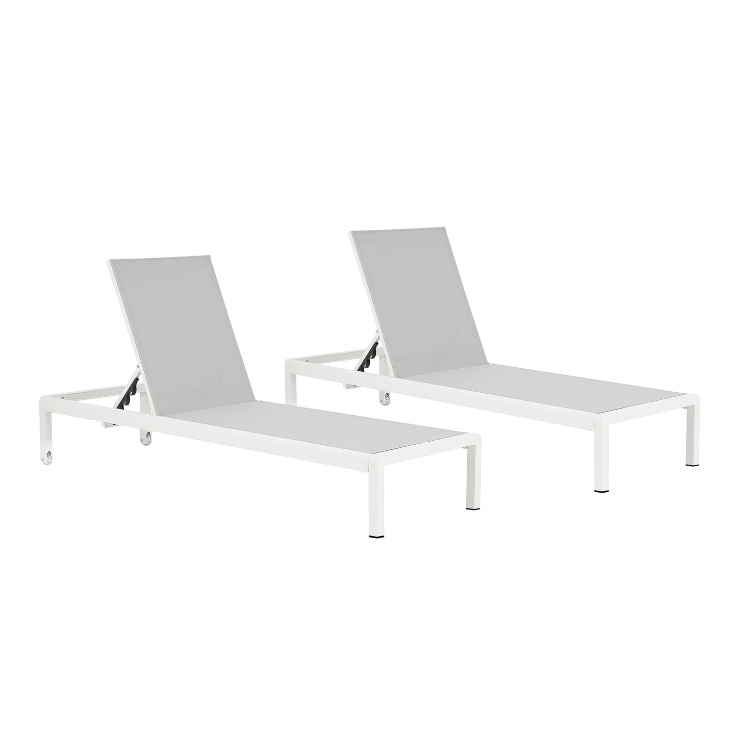 Chaises longues d'extérieur en aluminium Cape Coral (lot de 2) par Christopher Knight Home - 77,56 cm (P) x 25,20 cm (L) x 11,80 cm (H)