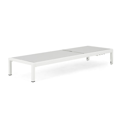 Chaises longues d'extérieur en aluminium Cape Coral (lot de 2) par Christopher Knight Home - 77,56 cm (P) x 25,20 cm (L) x 11,80 cm (H)