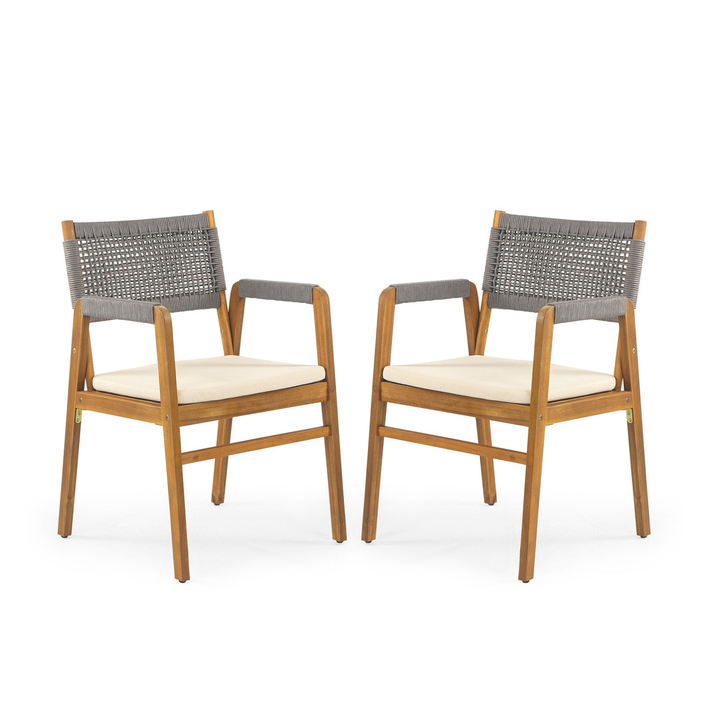 Ensemble de salle à manger d'extérieur 5 pièces en bois d'acacia Captef par Christopher Knight Home