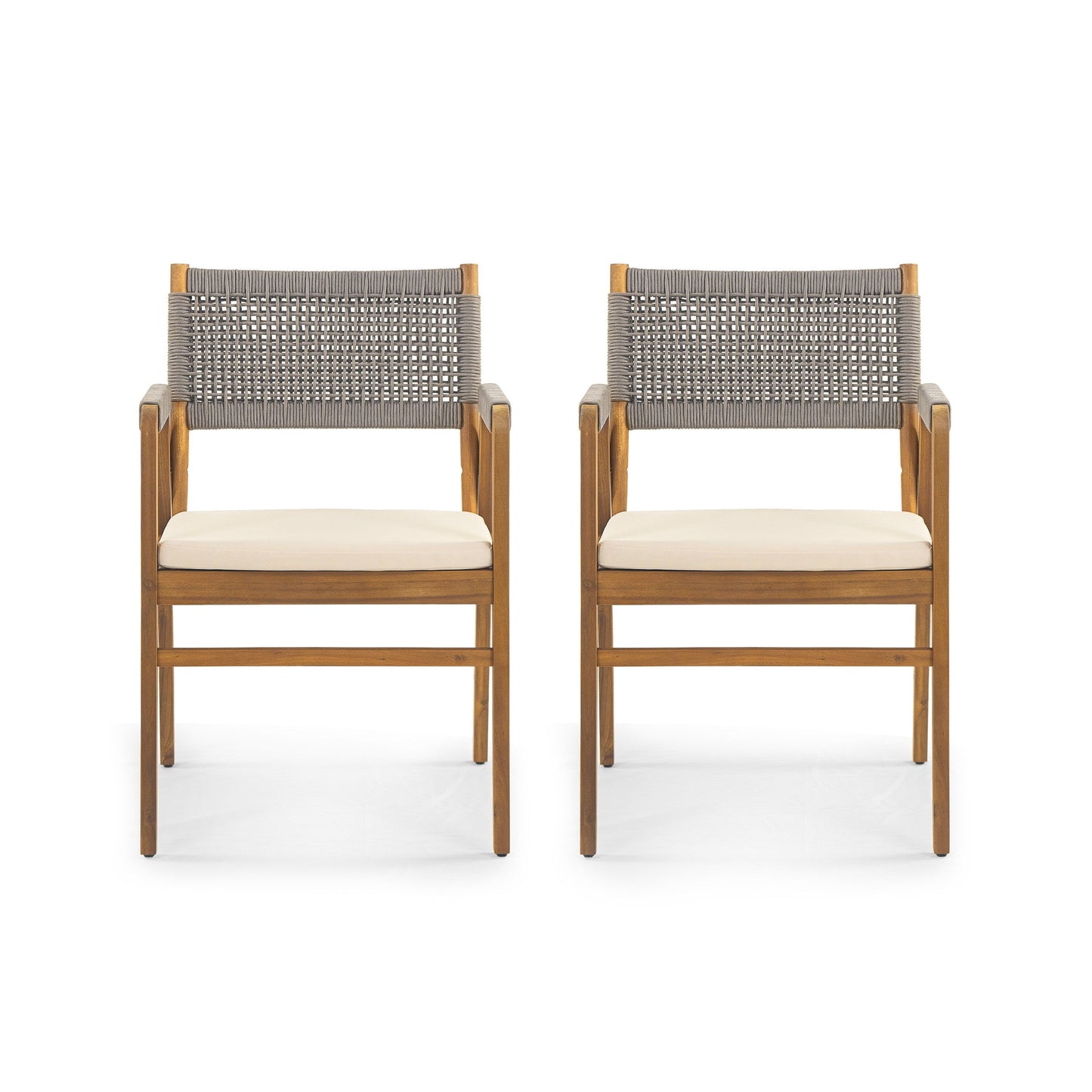 Ensemble de salle à manger d'extérieur 5 pièces en bois d'acacia Captef par Christopher Knight Home