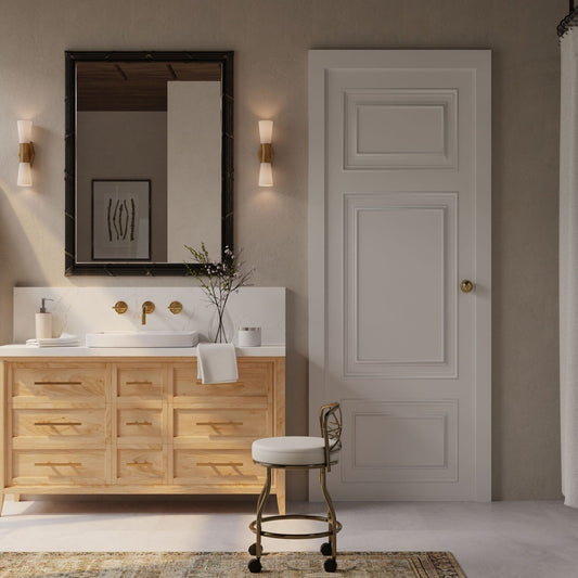 Tabouret de coiffeuse à dossier en X Diana de Carolina Living avec roulettes