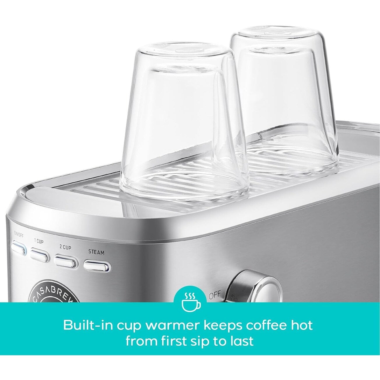 Machine à expresso professionnelle Casabrews 20 bars avec système de mousseur à lait