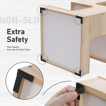 Maison pour chat, lit pour chat, arbre à chat avec griffoir et tapis amovibles