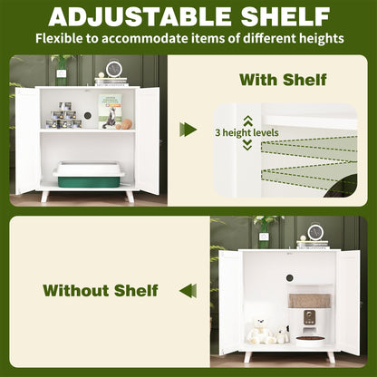 Bac à litière pour chat, niche pour chat, table d'appoint, armoire à porte, bibliothèque