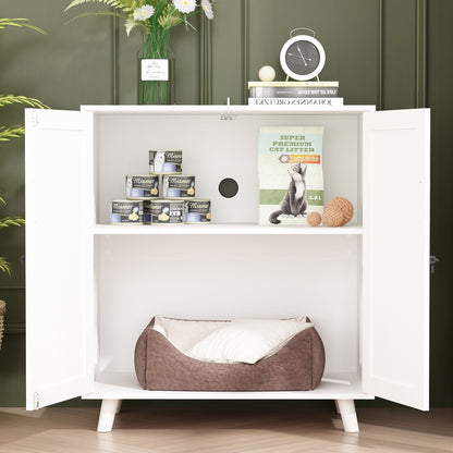 Bac à litière pour chat, niche pour chat, table d'appoint, armoire à porte, bibliothèque