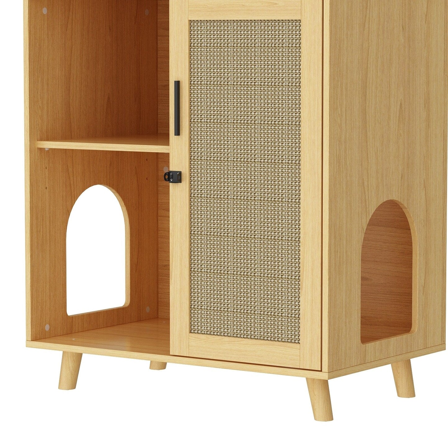 Bac à litière pour chat, niche pour chat, table d'appoint, armoire à porte, bibliothèque