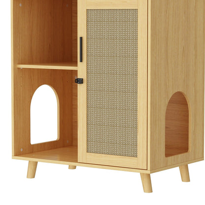 Bac à litière pour chat, niche pour chat, table d'appoint, armoire à porte, bibliothèque