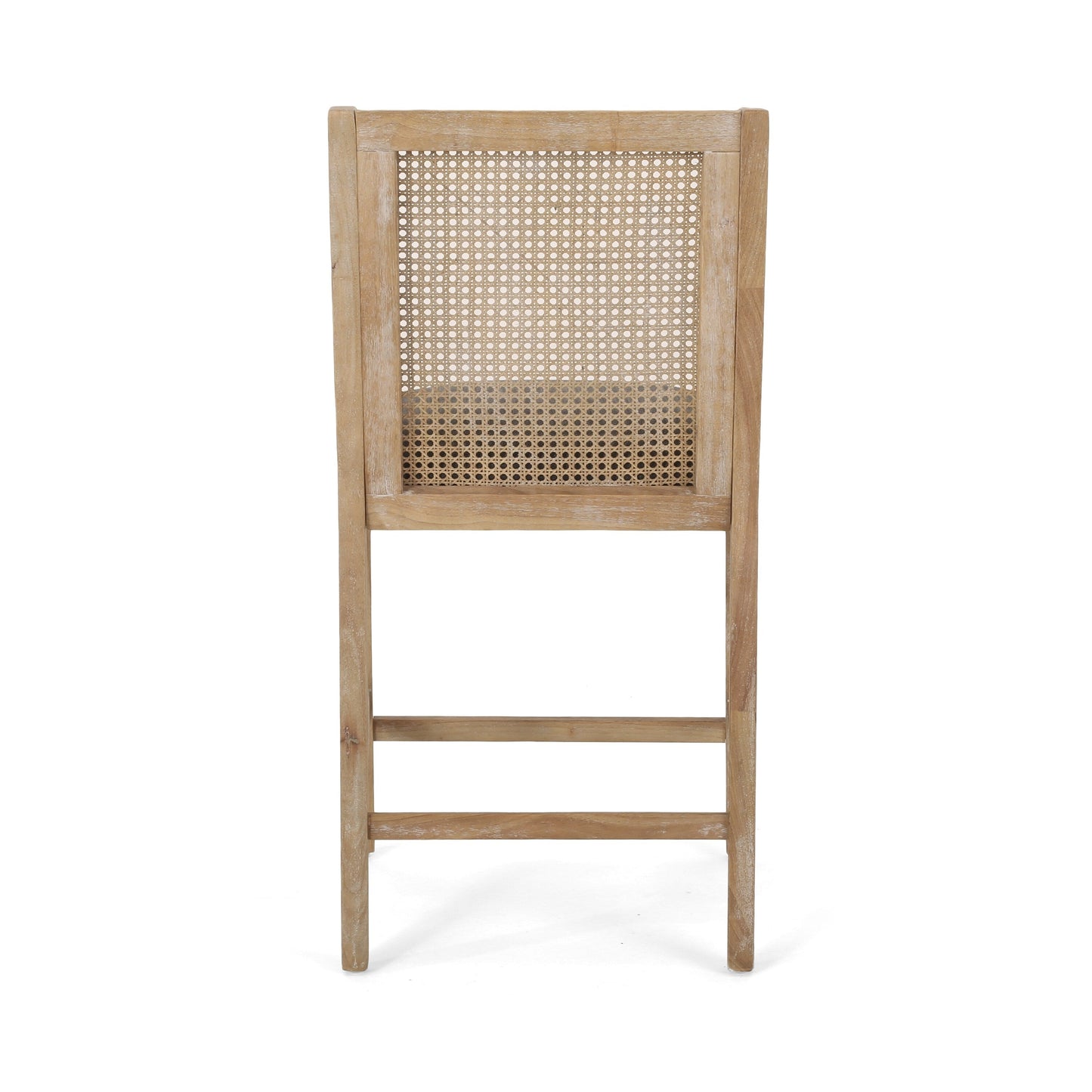 Tabourets de comptoir Christopher Knight Home Cataldo en tissu, bois et rotin, 65 cm (ensemble de 2)