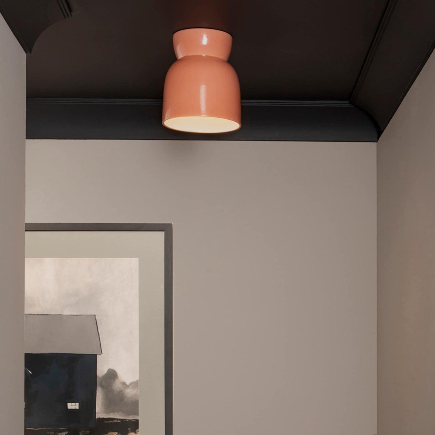 Plafonnier en céramique en forme de sablier