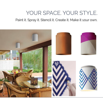 Plafonnier en céramique en forme de sablier