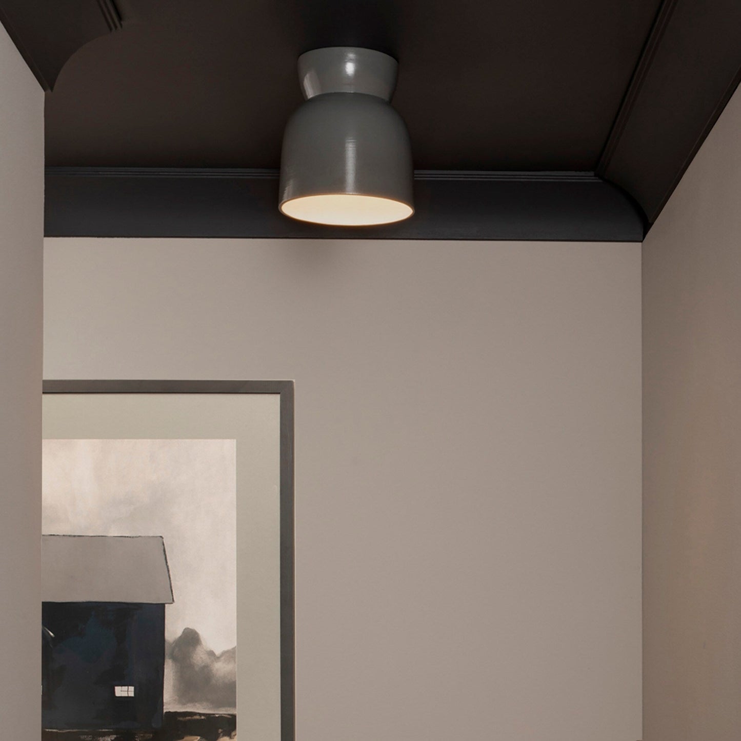 Plafonnier en céramique en forme de sablier