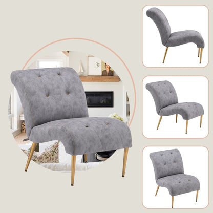 Chaise longue rembourrée, fauteuil d'appoint pour chambre à coucher et salon