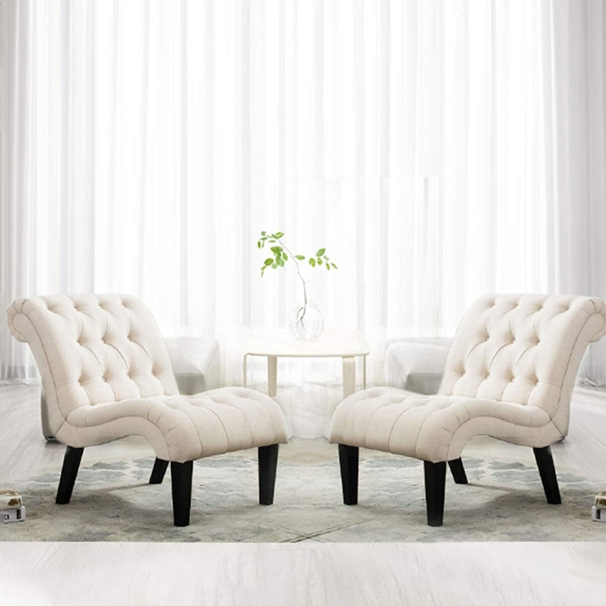 Chaise longue rembourrée, fauteuil d'appoint pour chambre à coucher et salon