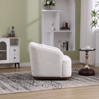 Fauteuil pivotant en chenille, canapé d'appoint confortable à 360 degrés pour salon, chambre et bureau avec coussin amovible