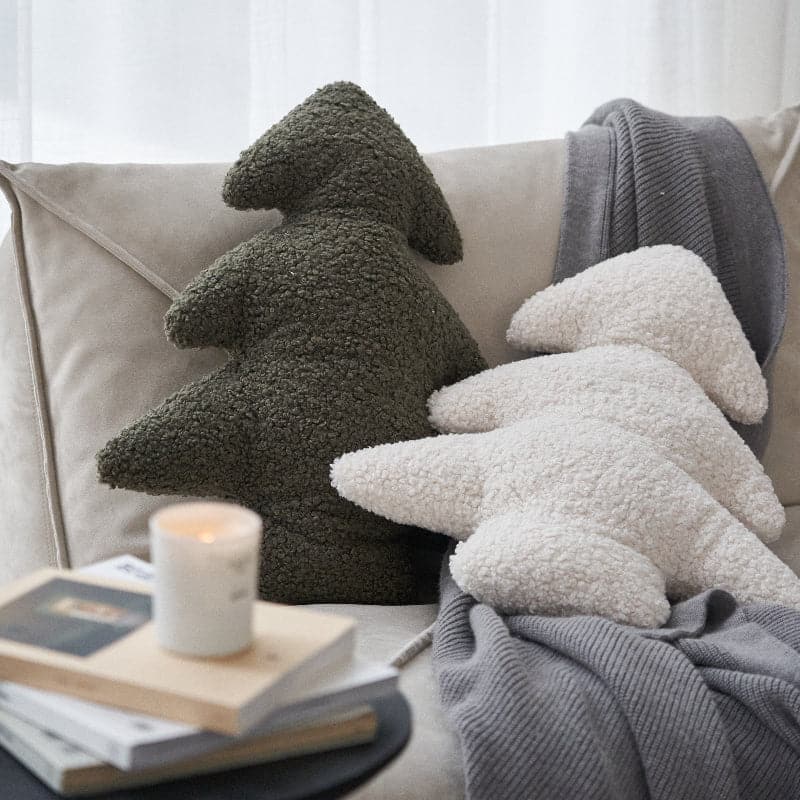 Coussins décoratifs en forme de sapin de Noël