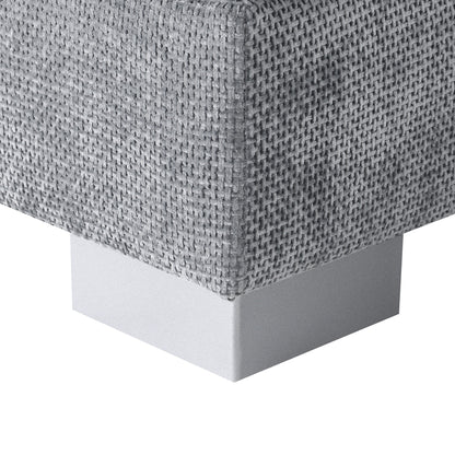 Canapé d'angle Cloud, ensemble de canapé de luxe en forme de L avec 2 coussins offerts, mobilier d'intérieur 4 places en chenille avec méridienne surdimensionnée