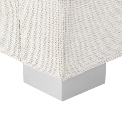 Canapé d'angle Cloud, ensemble de canapé de luxe en forme de L avec 2 coussins offerts, mobilier d'intérieur 4 places en chenille avec méridienne surdimensionnée