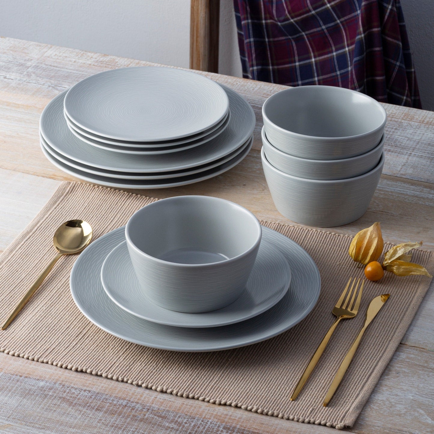 Service de table Noritake Colorscapes Swirl 12 pièces, pour 4 personnes