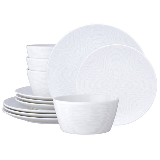 Service de table Noritake Colorscapes Swirl 12 pièces, pour 4 personnes