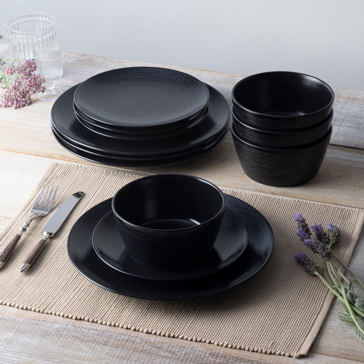 Service de table Noritake Colorscapes Swirl 12 pièces, pour 4 personnes