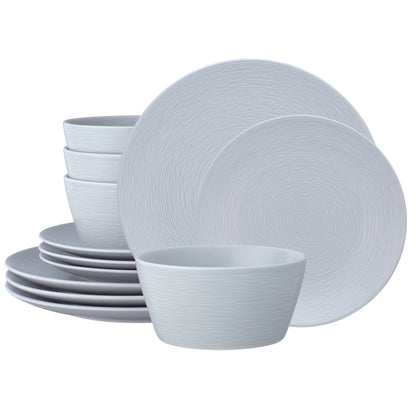 Service de table Noritake Colorscapes Swirl 12 pièces, pour 4 personnes