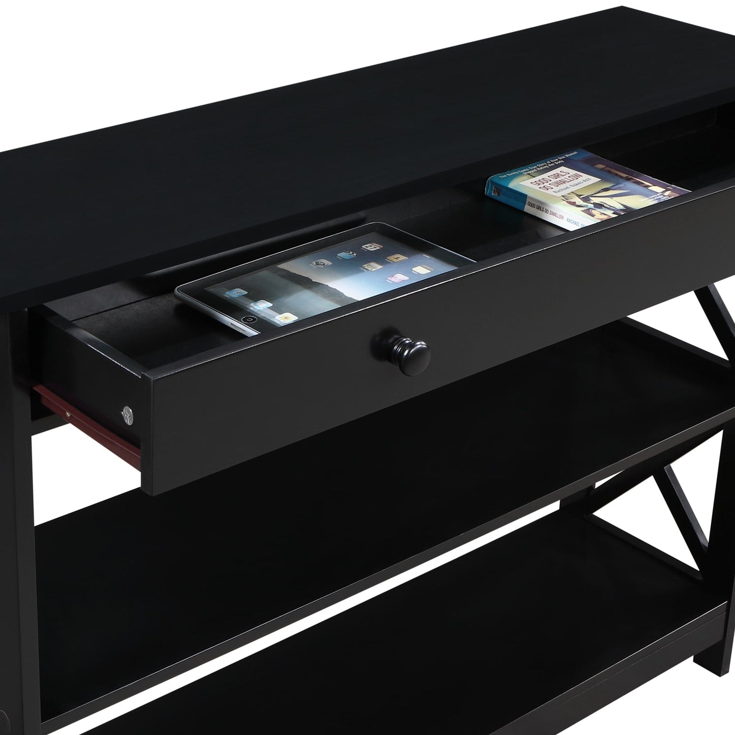 Console Oxford à 1 tiroir avec étagères de Convenience Concepts