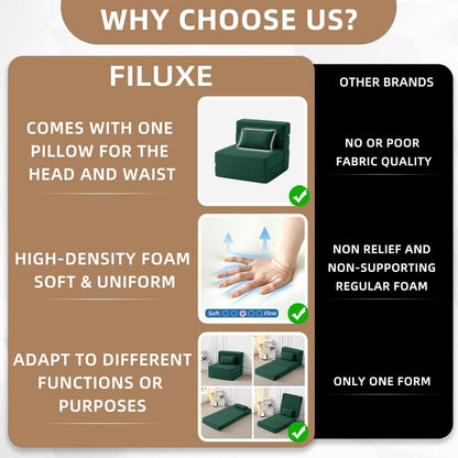 Canapé-lit convertible pliant - Fauteuil-lit moderne en lin avec oreiller et matelas pliable pour salon/chambre d'étudiant/chambre d'amis