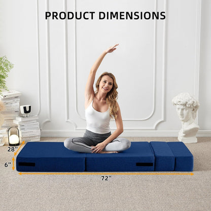 Canapé-lit convertible pliant - Fauteuil-lit moderne en lin avec oreiller et matelas pliable pour salon/chambre d'étudiant/chambre d'amis