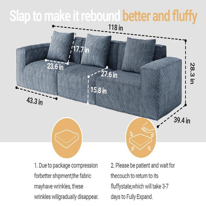 Canapé-lit convertible en bloc de tofu