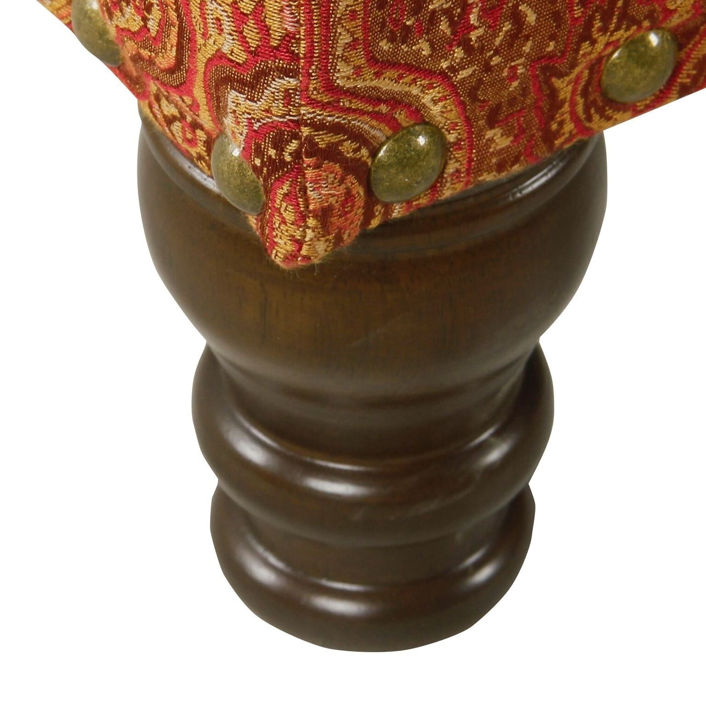 Banc de rangement rembourré Copper Grove Muscari avec garniture cloutée