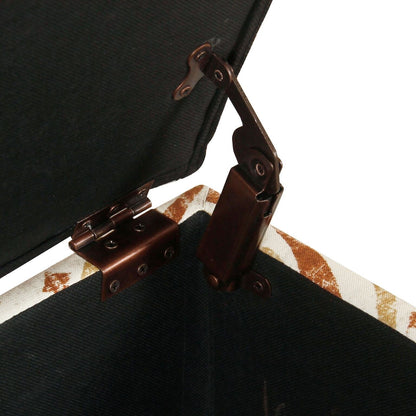 Banc de rangement rembourré Copper Grove Muscari avec garniture cloutée