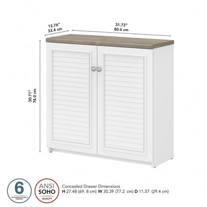 Armoire de rangement Fairview avec portes et étagères de Bush Furniture - 80,5 cm (L) x 32,4 cm (l) x 78 cm (H)