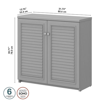 Armoire de rangement Fairview avec portes et étagères de Bush Furniture - 80,5 cm (L) x 32,4 cm (l) x 78 cm (H)