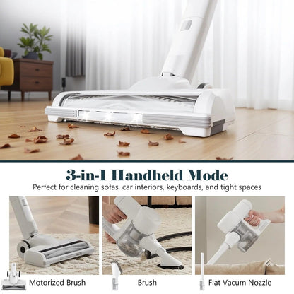 Aspirateur balai sans fil 3 en 1, léger pour tapis, sols durs, poils d'animaux et nettoyage de la maison