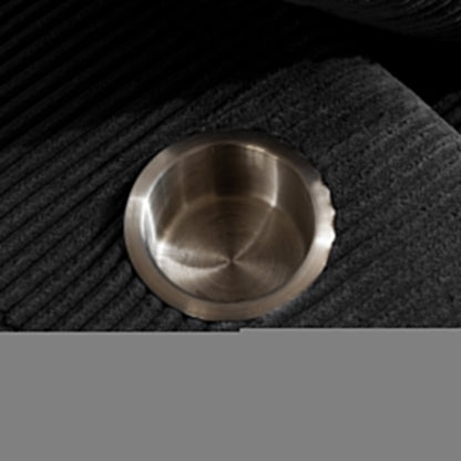 Canapé en velours côtelé avec pouf intégré et mousse à mémoire de forme - 123 cm (L) x 172 cm (l) x 62 cm (H)