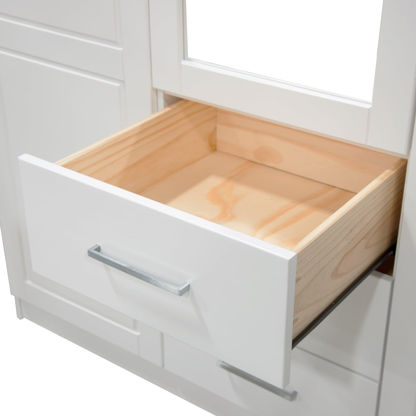 Armoire-penderie Palace Imports Cosmo 3 portes, 100 % bois massif, avec portes en bois massif ou miroir