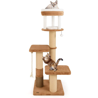 Arbre à chat Costway 65 cm de haut pour intérieur avec perchoir rembourré autonettoyant - Voir les détails