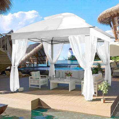 Gazebo pliant en acier Cozywor 11 pi x 11 pi avec moustiquaire
