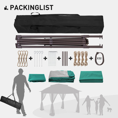 Gazebo pliant en acier Cozywor 11 pi x 11 pi avec moustiquaire