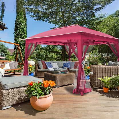 Gazebo pliant en acier Cozywor 11 pi x 11 pi avec moustiquaire