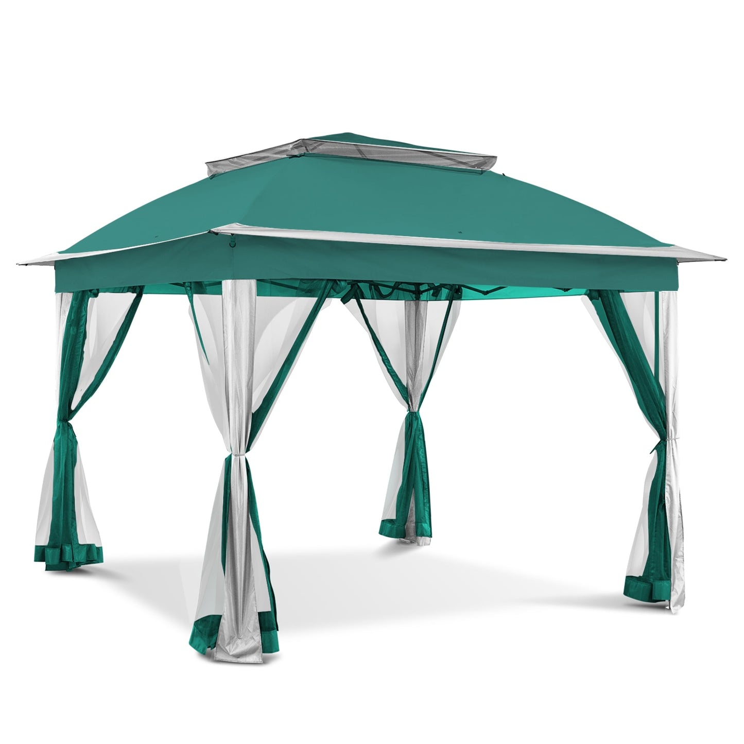 Gazebo pliant en acier Cozywor 11 pi x 11 pi avec moustiquaire